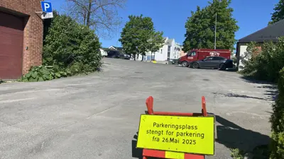 Parkeringsplassen avvikles