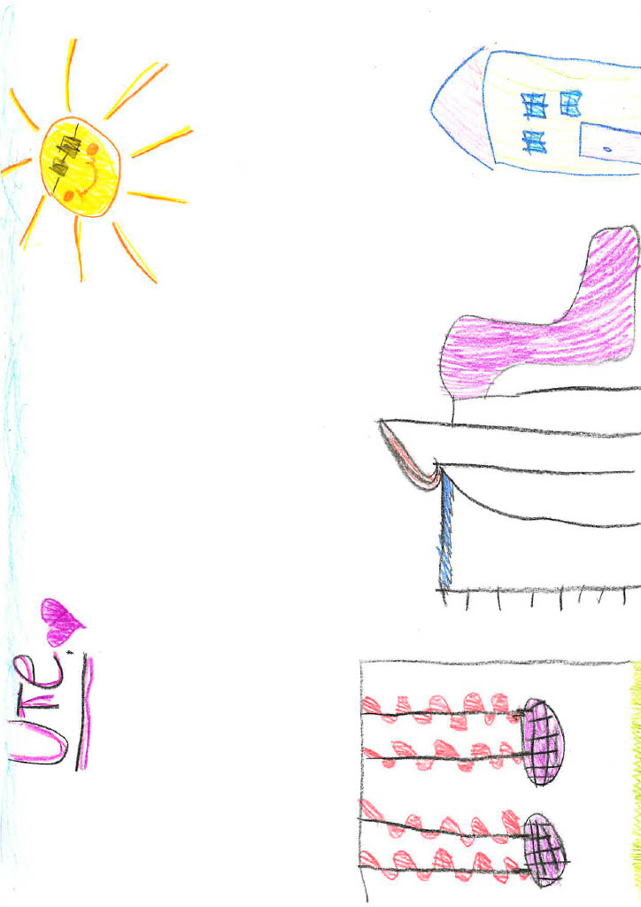 tegning av hvordan drømmeuterommet på skolen kan være