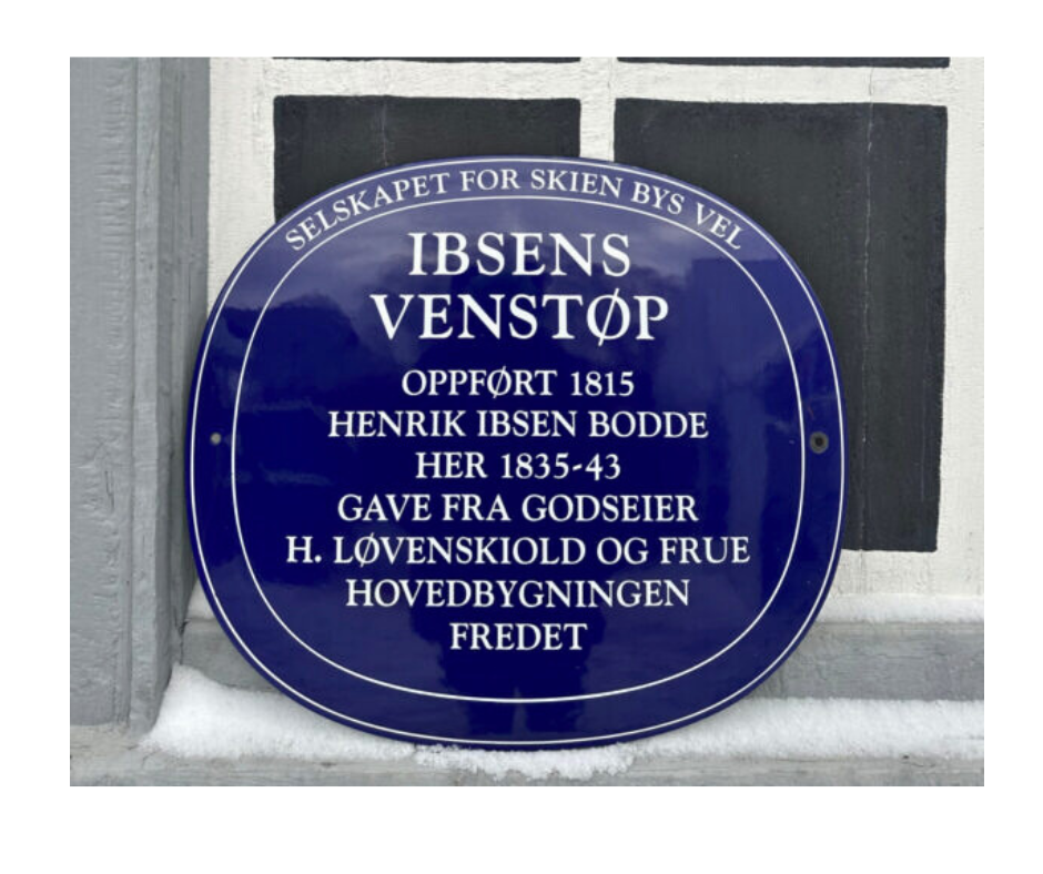 Blått skilt Ibsens Venstøp