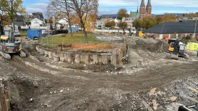 Klart for montering av tårnkran